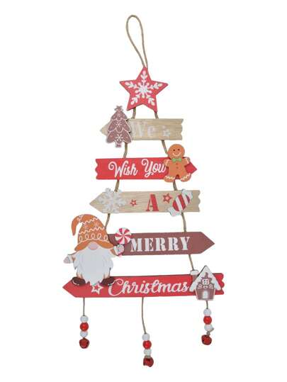 1 pezzo Cartello di legno natalizio, decorazione natalizia da appendere all'albero di Natale, per feste natalizie, porta d'ingresso, parete di casa, decorazione per la stanza, decorazioni invernali