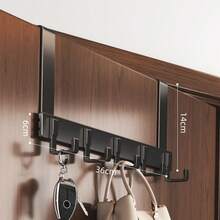 1pc 20cm High Quality Over-The-Door Hook, Easy Installation Without Drilling, Suitable For Hanging Hats, Keys And More To Save Space In Entryway, Bathroom, Bedroom, Home, Dorm And More. Also Can Be Used For Hanging Bags, Clothes Racks, Hobbies, Relationships, Wall Shelves, Wall Hooks, Adhesives, Door Hooks, Wall Stickers. - 彩色 - 查看 21