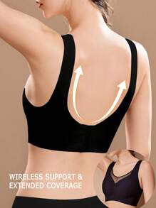 Sujetador minimizador invisible y sin costuras cómodo de una sola pieza para mujeres, con elevación y soporte, de estilo delgado, adecuado para busto grande y pequeño
