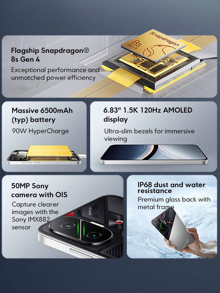 Xiaomi هاتف POCO F7 الذكي بذاكرة وصول عشوائي 12 جيجابايت + 256 جيجابايت / 12 جيجابايت + 512 جيجابايت الإصدار العالمي، منصة Snapdragon 8s الجيل الرابع الرائدة، شاشة 6.83 بوصة 1.5K فائقة السطوع، كاميرا رئيسية 50 ميجابكسل، بطارية 6500 مللي أمبير، شحن سريع 90 واط، دعم الشحن العكسي حتى 22.5 واط، NFC، هدايا عيد الميلاد للأطفال والوالدين - الأسود - مشاهدة 2