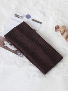 Diadema a rayas de color liso para mujer (1 pieza), versátil para lavarse la cara, maquillarse, hacer deporte, usar a diario, como accesorio para el cabello, ideal para otoño, viajes y como detalle para rellenar calcetines navideños.