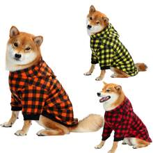 Pet Shirts - Yellow and Black Plaid (double-sided) - View 1