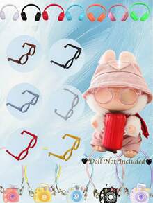 1/2/3PCS 17cm Doll Outfit Making Kit Compatible With Labubu - Adorable & Cool Styles /DIY Fashion Gift Set For Girls Kids & Friends /Cute Birthday Party Costumes, Stylish Easter Christmas Outfits (Doll Not Included) /Fun Music Festival & Summer Travel Role Play Accessories - Multicolor - View 1