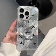 Funda con diseño de pequeños lazos. Diseño antideslizante y resistente a caídas con patrón de glaciar. Compatible con phone 16 Pro, 15, 14 Plus, 13, 12 y 11. - Colores mixtos 1 - Ver 1