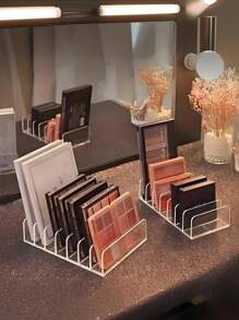 2pcs/1pc Eyeshadow Palette Organizer, Cosmetic Storage Box, Makeup Holder Display Stand, Suitable For Vanity, Bathroom Counter, Cabinet, Photography Props,Organizers,Drawer Divider,Organisation,Perfume