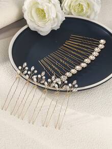 18 件套新娘银色水钻婚礼发夹，适合新娘伴娘女士婚礼发饰