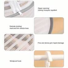 Red plegable multifuncional, cubierta de alimentos anti-viento y anti-mosquitos, deshidratador de alimentos de poliéster con tapa, red colgante portátil para secar pescado y verduras, sin necesidad de electricidad