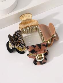 2 chiếc kẹp tóc màu ngẫu nhiên, dài 4cm, thích hợp dùng hàng ngày, kẹp càng cua, phụ kiện tóc mùa đông, mùa hè, đi biển hoặc đi nghỉ mát. - Nhiều màu - Xem 2