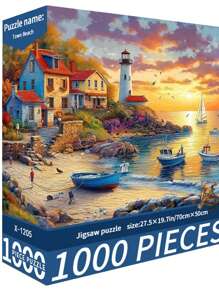 1000pcs Creative Adult Puzzle Set, High-Quality Seamless DIY Jigsaw Puzzle, Interesting Family Challenge Without Frame, Suitable For Birthday Gift, Easter Gift, Home Decor, Great For Home, Living Room, Office Decoration