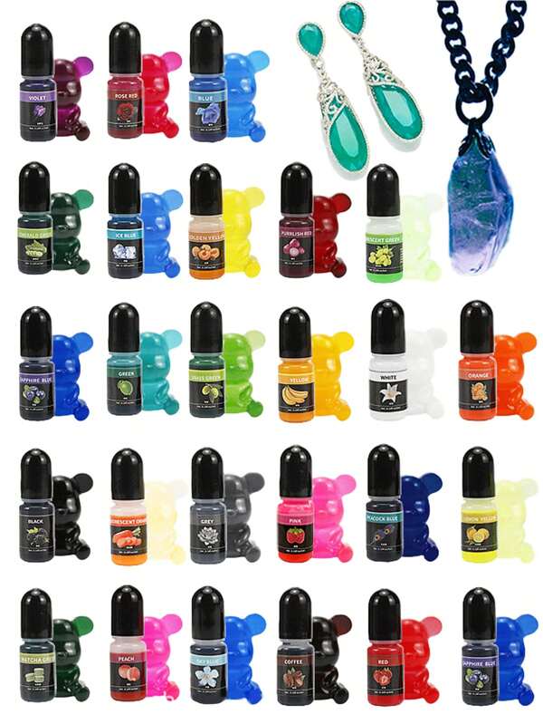 5ml/Bottle 30 Colors Candle Dye Wax Pigment High Concentration Colorant Candles Wax Pigment, DIY Handmade Soap Coloring Candle Making Dye Pigment