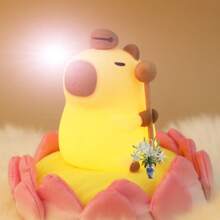 USB 可充电硅胶动物造型触摸控制小夜灯 - 创意、美观的设计、缓解压力的台灯