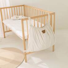 1pc Embroidered Bear Mom Stroller Organizer Bag, Portable Milk Bottle Diaper Storage Bag, Kids Stroller Hanging Pouch, Stroller Accessory Organizer Bag - Multicolor - View 5