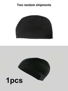 1pc Solid Color Nylon Swimming Cap, Unisex, Comfortable & Non-Binding Swim Hat, Beach Essentials, Beach Accessories, Pool Float - Multicolor - View 9