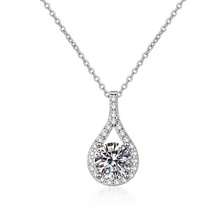 1pc Fashion Pure Silver S925 6.5mm Moissanite Pendant Necklace For Men, Suitable For Gifts, Dates, Birthday, Anniversary, Party, Wedding, Carnival, Valentine's Day, Music Festival, Graduation Season, Etc. - Silver - View 5