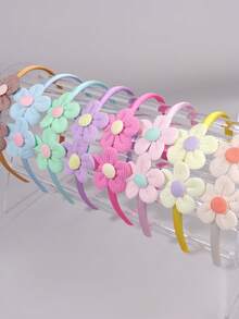 8pcs/Set Girls Floral Headband, Countryside Style Holiday Flower Hair Accessories, Exquisite Flower Hair Decor Gift For Friends - Multicolor - View 3