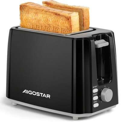Tostadora 750w 2 Rebanadas 7 Niveles De Tostado Negra