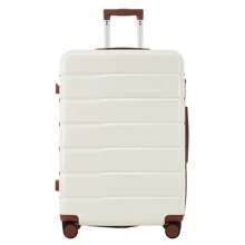 fangange M-L-XL Suitcase, 3-Piece Suitcase (20&24&28 Inches), Made Of ABS+PC Material, With Double 360° Swivel Wheels, TSA Lock, Interior Compartments - Ideal For Family Travel Or Business Trips.