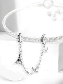 1 Pieza Cadena de Seguridad de Plata de Ley 925 con Zirconia Gato Lindo para Mujeres, Apta para Pulseras, Brazaletes, Fabricación de Joyas DIY, Regalo de Citas, Joyería Fina para Damas