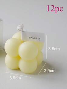 1/2/12pcs Mini Magic Cube Scented Candle,Handmade Bubble Shaped Candles Cute Aromatherapy Candles For Halloween,Spooky,Autumn,Festival,Holiday ,Winter,Holiday,Festival,Room Decor,Gifts Graduation,Candle Wholesale