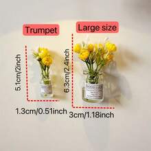 2/8PCS Mini Large Vase Magnets - Flower Bud Vase Magnets 2025 Brand New Cute Mini Fridge Magnets 3D Vase Interesting Fridge Accessories Kitchen Decoration (Multi-Color) Holiday Gift - Color Mixing - View 4