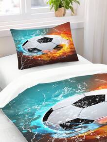 1/2PCS 婴儿床两件套，1 个羽绒被套+1 个枕套，采用数码印花图案的涤纶面料制成，亲肤、透气、不闷热、可机洗、不褪色，适用于儿童卧室，可单独购买 1 个枕套（不含枕芯或羽绒被套）