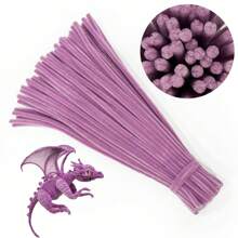 200 piezas de limpiapipas en colores lila claro, lavanda, morado oscuro, rojo, verde nieve, color jade púrpura y color orquídea púrpura. Manualidades y limpieza de limpiapipas de Navidad, suministros de artesanía y decoración de artes y manualidades.