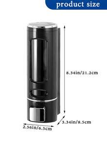 400毫升黑色皂液器：壁挂式液体皂/洗发水瓶，适用于浴室/厨房/洗手液、洗洁精容器壁挂式皂液器 - 黑色 - 查看 7