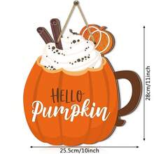 1 Bộ treo tường phong cách hiện đại với logo chủ đề bí ngô mùa thu, thích hợp cho nhà ở đa năng, phòng khách, nhà nông trại, trang trí chủ đề Lễ Tạ ơn mùa thu, quà tặng hoàn hảo - Nhiều màu - Xem 4