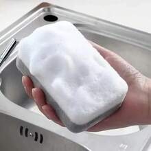 5/10/20pcs-加厚双面清洁海绵|家用擦洗垫套装/洗碗刷/锅刷/清洁家居用品|厨房浴室-不伤餐具/家具清洁（产品因批次不同可能会略有氧化发黄，属正常现象） - 淺灰色 - 查看 2