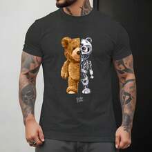 Camiseta Maculina Urso Cyborg T-Shirt  Camisa Street Wear Manfinity