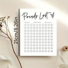 10 件减肥追踪器，100 磅，减肥日志，100 磅减肥，减肥追踪器，减肥图表日历，体重目标 - 白色 - 查看 2