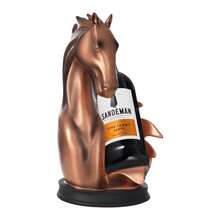Eatssode Portabotellas de vino, botellero de mesa, estatua de caballo, ideal como bodega de vinos para el hogar, cocina, almacenamiento decorativo, soporte para vino para sala de estar, cocina y bar.