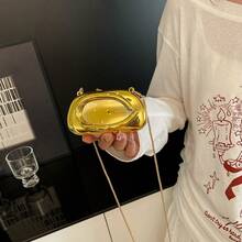 Túi cầm tay mini dự tiệc cao cấp màu vàng thời trang dành cho nữ - Vàng - Xem 1