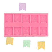 1pc Triangular Capital Letter Silicone Mold For Fondant Chocolate Decoration, DIY Baking Mold - Multicolor - View 14