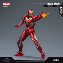 Serie Disney Marvel Superhéroe Iron Man Mk45 1:12 Modelo Ensamblable de Juguetes, Ornamento de Escritorio Creativo Ensamblable, Se Puede Usar Como Decoración de Habitación Regalo