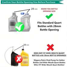 Untere Einheit Zahnradpumpe Flüssigkeitspumpe Schmierfett, Differentialgetriebeflüssigkeit, Frostschutzmittel-Transferkit geeignet für Standard-Quart-Flaschen