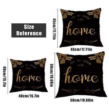 4 pièces Housses de coussin décoratives pour la maison, texture marbre noir et or, matériau en velours imprimé sur un seul côté, tailles 45*45/40*40/50*50 cm. Convient pour un canapé minimaliste moderne, la décoration du salon, les cadeaux, la décoration de fête. - Multicolore - Voir 6