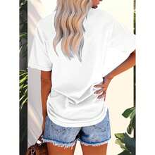 Women's T-Shirts Vintage Detroit Tiger Unisex Tee, Casual Sports Wear, Gift For Baseball Fans, Summer Style, Retro Clothing, Summer Shirts For Women - 白色 - 查看 4