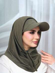 قبعة مسلمة بطبعة زهرية أنيقة، طربوش، قبعة بيسبول، قبعة شمس، وشاح، وشاح بحافة للنساء