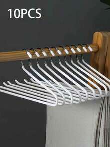 10 Pieces Stainless Steel Z-Shaped Pants Racks, Multi-Purpose, Space Saving, Multi-Function, For Closet Organizer, Pants, Jeans, Scarves, Wardrobe, Bedroom Storage - Multicolor - View 2