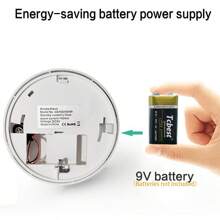 3 Packs Smoke Detector Fire Alarms 9V Battery Operated Photoelectric Sensor Easy To Install With Light Sound Warning, Test Button,9V Included For Home Hotel