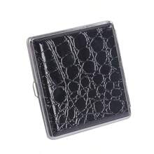 1pc 20 Slot Leopard Print Cigarette Case, Creative New Metal & Leather Simple Crush-Proof Portable Cigarette Box, Unisex Gift, Smoking Accessories, Cigarette Storage, Cigarette Holder Case