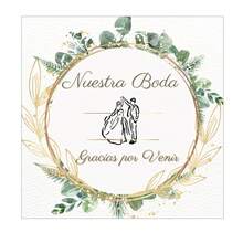 72/90 stikers para boda etiqueta gracias por venir/ acompañarnos - Verde Oliva - Ver 1