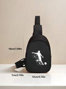 Mini Waist Bag,Back-To-School Season Bag School Waist Bag, Chest Bag, Crossbody Bag, A Bag Suitable For Daily Use When To School, Travel And Vacation, Nylon Zipper-Closed Kawaii Cartoon Game Console Football Letter Shoulder Bag Bag Crossbody Bag Waist Bag, Birthday Gift, Zipper Direction Is Random.