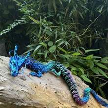 Duży, drukowany w 3D model smoka o wymiarach 60 cm/23,6 cala, dekoracja w kształcie latającego smoka, ozdoba na biurko, prezent na Boże Narodzenie, Halloween, Święto Dziękczynienia, Walentynki, Wielkanoc