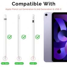 Wymienne końcówki ołówków kompatybilne z Apple Pencil Pro, ulepszone końcówki ołówków kompatybilne z Apple 2nd 1st Gen USB-C i cyfrowym ołówkiem Crayon, końcówki ołówków igłowych z etui, zestawy ołówków iPad Pro na prezenty dla matki, rodziny, przyjaciół, urodziny, akcesoria do długopisów świątecznych - Wielokolorowe - Zobacz 10