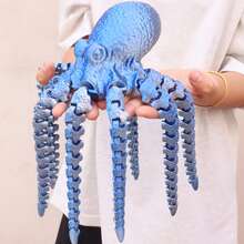 1 pulpo gigante de 41 cm/16,14 pulgadas, monstruo del océano, pulpo enorme, pulpo colorido, pulpo negro y dorado, regalo de fiesta de decoración navideña, regalo de cumpleaños, decoración artística divertida impresa en 3D, decoración del hogar, decoración del automóvil, decoración del jardín, regalo de San Valentín