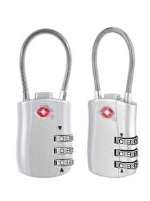 1/2 Pack TSA Approved Combination Lock - High Strength Zinc Alloy Body And Cut-Resistant Steel Cable, 3-Digit Combination Lock, Suitable For Travel Luggage, Gym Lockers, Bicycle Locks (Black), Travel Security Accessory | Multipurpose Travel Lock | Combination Lock, Luggage Lock, Travel Essential Holiday Vacation Supplies - Multicolor - View 14