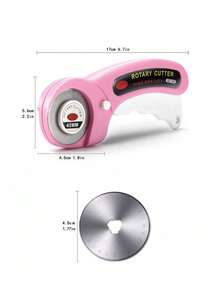 Dao cắt xoay 45mm kèm 5 lưỡi thay thế, tay cầm tiện dụng có chức năng khóa, thích hợp cho vải, da, đồ thủ công, may vá, ch quilting, sử dụng được cho cả tay trái và tay phải. - Nhiều màu - Xem 6