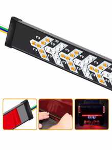 47/60 英寸 Arrow LED 尾门灯条 12V 灵活切换红琥珀黄顺序转向信号灯、红色刹车灯、行驶尾灯套件，适用于皮卡拖车房车厢式货车